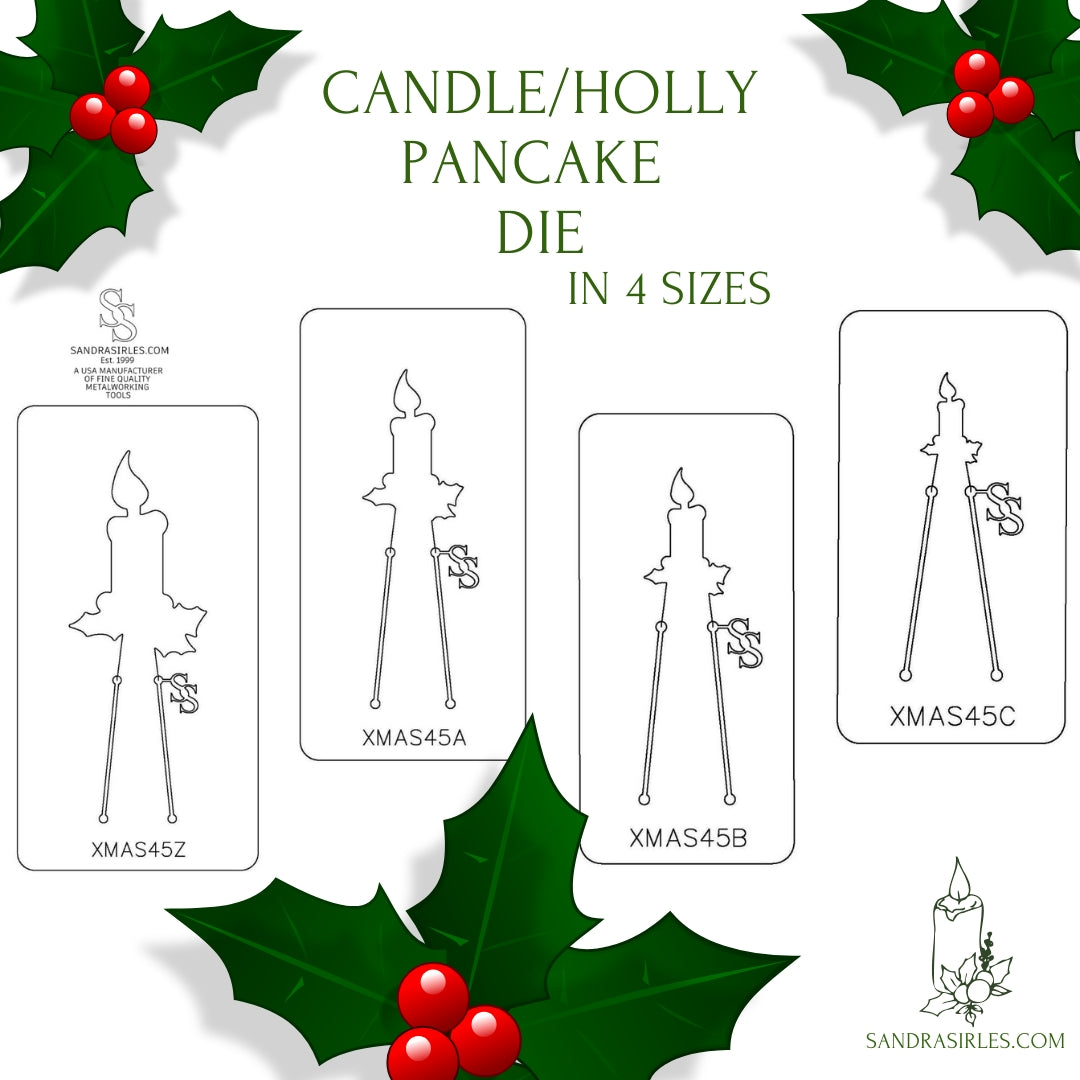 PANCAKE DIE XMAS45 CANDLE / HOLLY